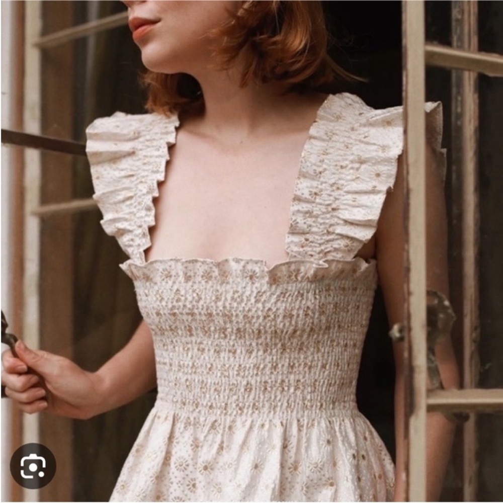 NEW Hill House Ellie Nap dress. Gold Jacquard. L. NWT - Picture 2 of 8